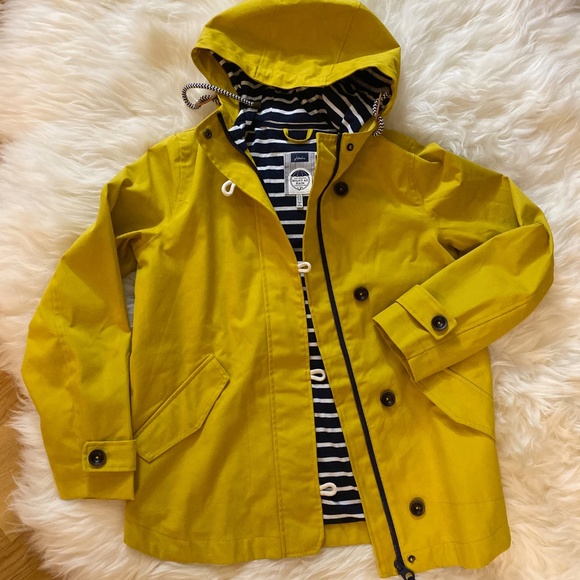 Nwot Joules Womens Yellow Rain Jacket 